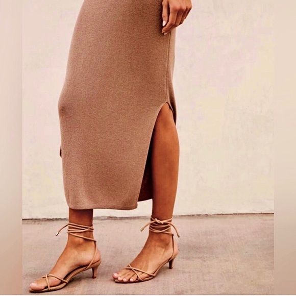 Vici shimmer taupe long dress Drape cowl neckline NEW SALE Re $69 *See matching - Picture 4 of 12